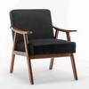CAVINAS Upholstered Accent Chair with Extra-Thick Backrest,Lounge Chair,Modern Wingback Chair for Bedroom,Reading Room - 4 of 4