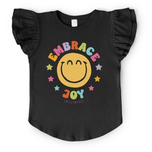 The Juniper Shop SmileyWorld Embrace Joy Flutter Sleeve Tee - 1 of 4