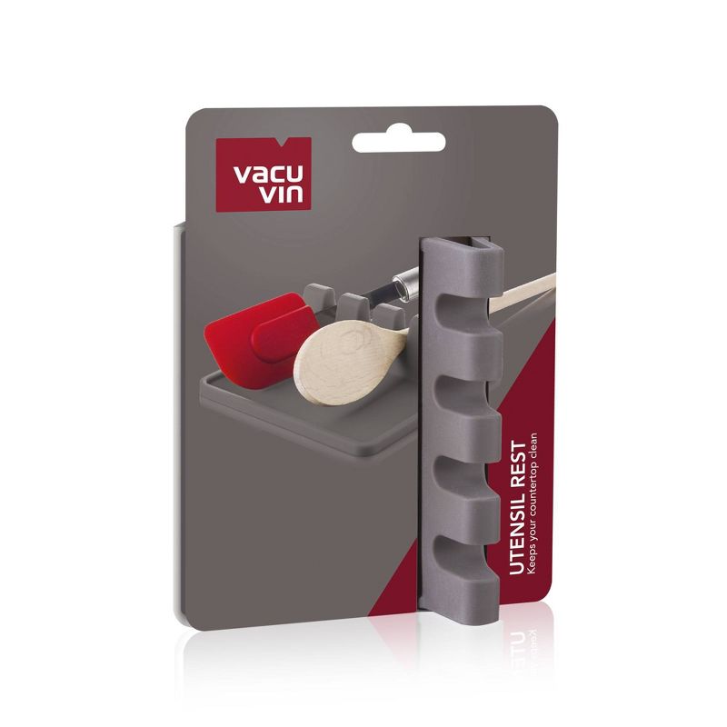 Vacu Vin Kitchen Silicone Heat Resistant Utensil and Spoon Rest, 4 of 5