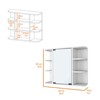 SEVOBAL Bathroom Storage Cabinets Medicine Cabinet, Mirror Cabinet Wall Cabinet Bathroom Vanity Medicine Cabinet, White, 7.48"*23.62"*19.68" - 2 of 4