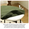 Resenkos Counter Bar Stools, Counter Stool,Modern Set of 2 Bar Stools with Soft Fabric Upholstered, Backless,Beige White - 2 of 4