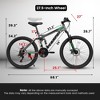 NAYSAYE Bicycle 27.5 Inch Full Suspension Mountain Bike 21 Speed with Dual Shock Absorbers for Men and Women, Gray, 68.1"*27"*39.7" - 4 of 4