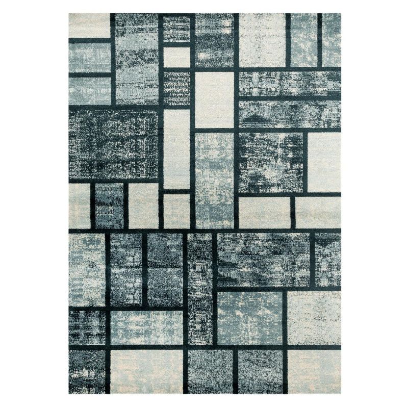 Luxe Weavers Geometric Squares Modern Colorblock Area Rug, 3 of 7