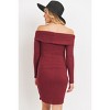 Hello Miz Women's Ribbed Off Shoulder Long Sleeve Bodycon Maternity Dress - 3 of 4