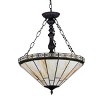 Chloe Lighting CH31315MI18-UH2 Belle Tiffany-Style 2 Light Mission Inverted Ceiling Pendant Fixture 18`` Shade - 2 of 2