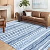 Washable Vintage Geometric Rug Non Slip Low Pile Rug Soft Throw Floor Cover Foldable Indoor Carpet for Living Room Bedroom Playroom Nursery - 2 of 4