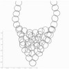 Black Bow Jewelry Textured Multi Circle Collar Necklace in Sterling Silver, 20 Inch - 2 of 4