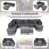 CAVINAS Patio Furniture Sets, Freely Combinable Rattan Outdoor Sofa Sets, Modern Patio Conversation Sets for Gardens - 3 of 4