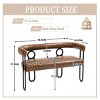 Modern Upholstered Faux Leather Fabric Loveseat 2 Seater Sofa Couch,Living Room,Office Sofa Couch Furniture,2 seater Bench-Cuddlewood - 4 of 4