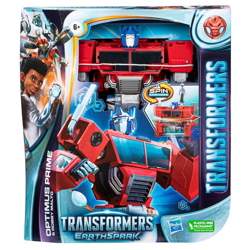 Transformers EarthSpark Spin Changer Optimus Prime and Robby Malto, 3 of 7