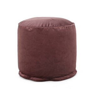 Gwinnett Modern Velveteen Cylinder Pouf - Christopher Knight Home - 1 of 4