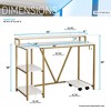 Anybear Industrial Writing Desk, Gold - 3 of 4
