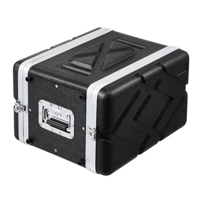 VEVOR 6U Rack Case, Standard 14 in Depth, Server Rack Cabinet with ABS Construction Handle Heavy-Duty Twist Butterfly Latches, Black