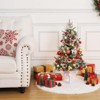 3 Ft Pre-Lit Artificial Christmas Trees w/Potted Base, Snow Flocked Small Xmas Tree w/78 Warm Lights 8 Modes, w/Battery Operated Timer Function - 4 of 4