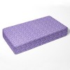 Bacati - Ikat Purple Leopard Muslin 100 percent Cotton Universal Baby US Standard Crib or Toddler Bed Fitted Sheet - 2 of 4