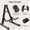 Yescom Folding Guitar Stand Floor A-Frame with Foam Arms Black Instrument Display Stand Universal Fit for Acoustic Guitars Banjo Electric Bass - 3 of 4
