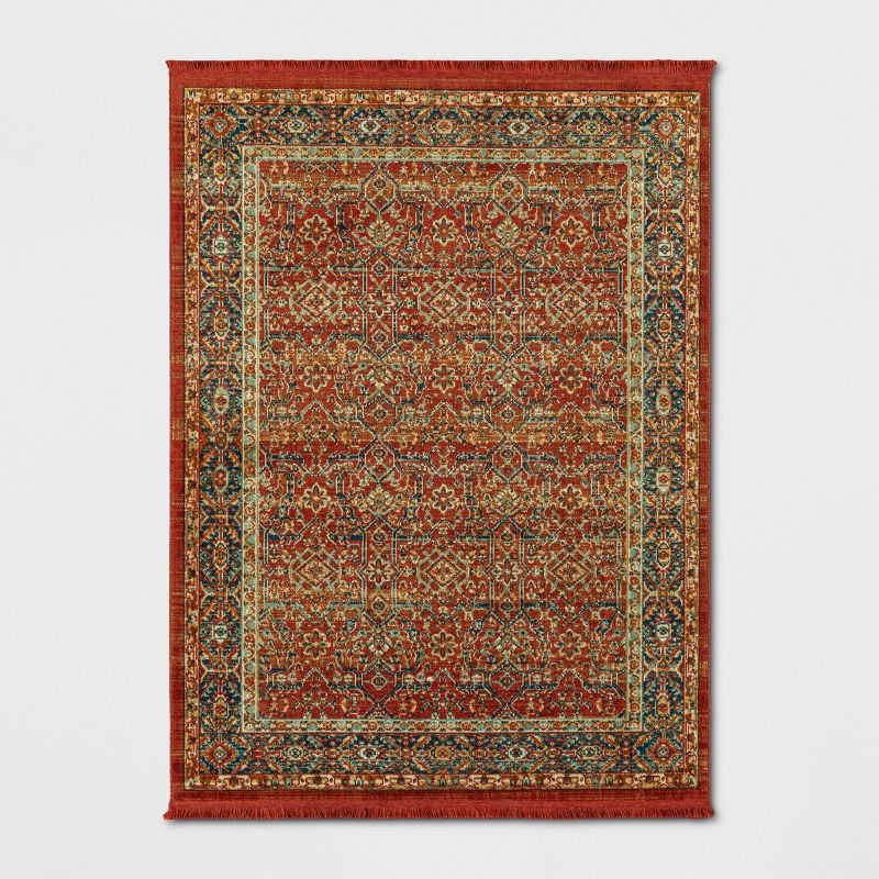 Damask Woven Persian with Fringe Rug - Threshold&#153;, 1 of 5