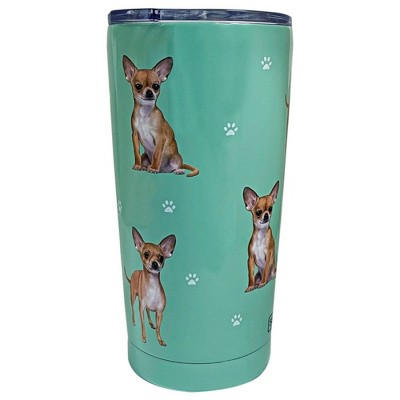 E & S Imports 7.0 Inch Chihuahua Serengeti Tumbler Hot Or Cold Beverages Tumblers