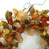 Attop Artificial Fall Wreath for Front Door Autumn Wreath with Golden Eucalyptus Leaves,Oak Leaves Decor - 4 of 4