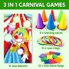 Joyfy 31PCS 3 in 1 Carnival Games Cornhole Set with Ring Toss/Bean Bags/Cones for Kids Adults Family Fun Outdoor Indoor Party Yard Lawn Game Play Toy - 2 of 4