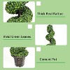 Tangkula 2 Pack Artificial Boxwood Spiral Tree 4-Ft Fake Greenery Plants with Plastic Flower Pot for Home Office Decoration - 4 of 4
