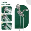 Cobbe Wall Mount Shower Faucet Kit Single Handle with 6 Settings ABS Dual Shower Head and Tub Spout with 59-Inch Hose and Valve Brushed Nickel - 4 of 4