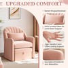Yaheetech Modern Barrel Shaped Chair with Footrest Storage for Living Room, Bedroom - 4 of 4