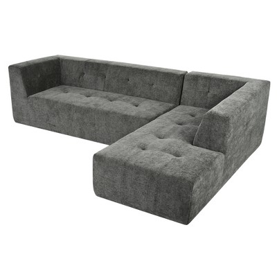 MYINDA 112.2 L-Shaped Modular Modular Combination Living Room Sofa Set, Living Room Upholstered Sofa Bed, Free Combination