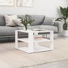 vidaXL Coffee Table White Engineered Wood Small Coffee Table Square - 2 of 4