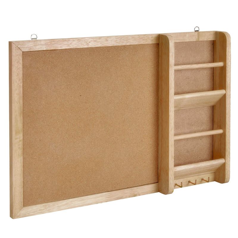 Prosumer's Choice 13.5" x 18.5" Entryway Cork Bulletin Board and Mail Organizer, 3 of 6