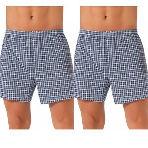 INSPIRE CHIC Men's 2 Pack Classic Elastic Waistband Plaid Pattern Boxer Shorts - 1 of 4
