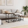 vidaXL Nesting Coffee Tables 3 pcs Smoked Oak Engineered Wood - 3 of 4