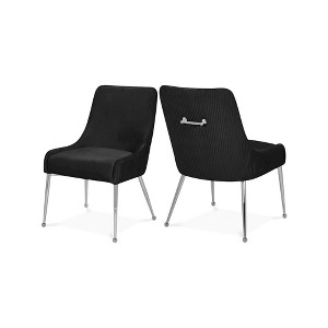 Meridian Furniture,Ace Velvet Dining Chair, Set of 2 - 1 of 4