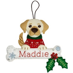 Personalized Felt Dog Christmas Ornament Kit, Golden Retriever | MerryStockings - 1 of 1