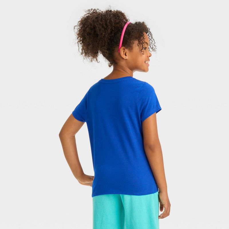Girls&#39; Short Sleeve &#39;Power in Unity&#39; Graphic T-Shirt - Cat &#38; Jack&#8482; Cobalt Blue, 4 of 5