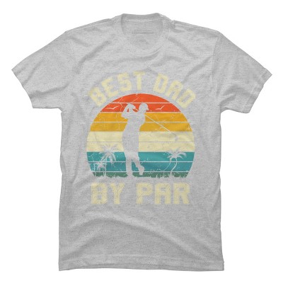 Men's Design By Humans Best Dad By Par Tropical Golf By T-Shirt