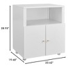 QingMoon Mobile Printer Tables, with Door Adjustable Shelf File Cabinet on Wheels Office Furniture Copier Cabinet for Home Office - 4 of 4