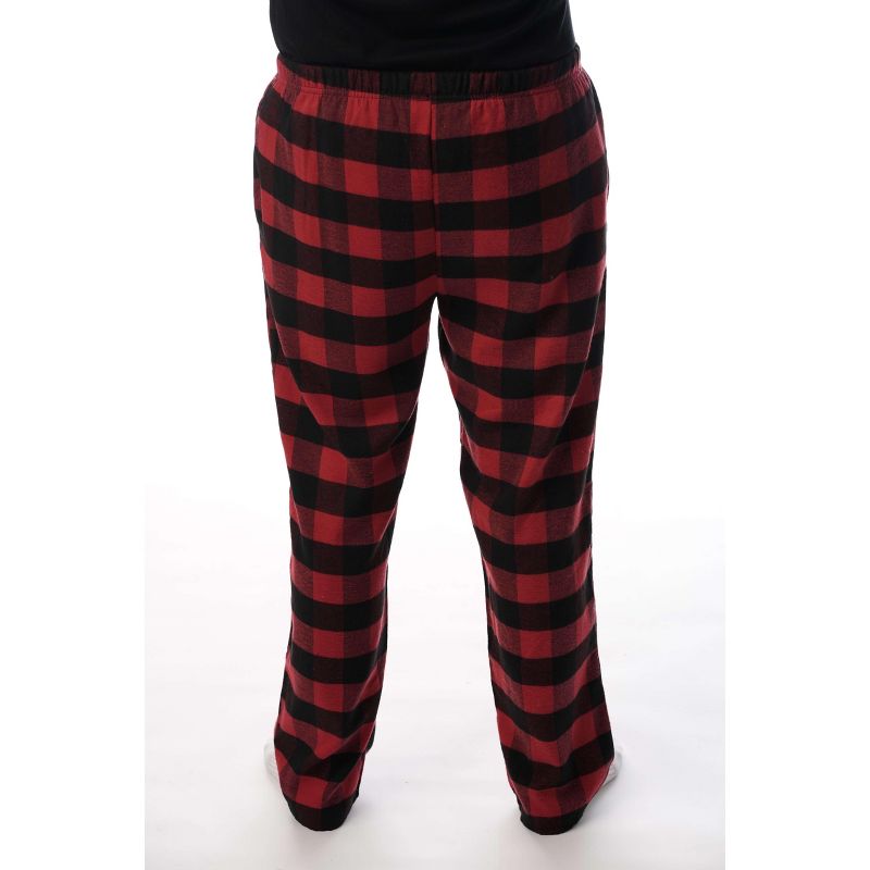#followme Men's Flannel Pajamas - Buffalo Plaid Pajama Pants for Men - Lounge & Sleep PJ Bottoms, 3 of 4