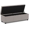 CAVINAS Faux Leather Storage Ottoman Bench with Stitching Design,Upholstered Storage Ottoman,Storage Benches for Living Room,Bedroom - 2 of 4