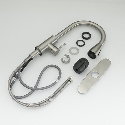 Brushed Nickel Single Handle Pull-Out Spray Kitchen Faucet