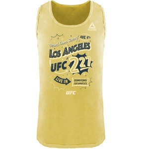 Reebok Mens Live In Downtown Los Angeles Tank Top, Yellow, Small - 1 of 1