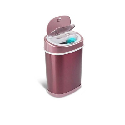 SEVOBAL Indoor Trash Cans Bedroom or Bathroom Automatic Touchless Infrared Motion Sensor Trash Can, 3 Gal, Red, 12.09"*8.36"*17.28"
