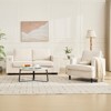 Modern Accent Chair, Oversized Living Room Chairs, Linen Upholstered Cozy Armchair with Thick Cushion - 3 of 4