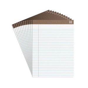 Staples Notepads 8.5" x 11.75" Wide White 50 Sh./Pad 12 Pads/PK TR58185/18590 - 1 of 4