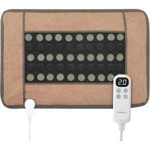 Far Infrared Heating Pad 32"x21" for Back, Neck & Shoulders, Electric Jade & Tourmaline Therapy Pad with Auto Shut-Off - 1 of 4