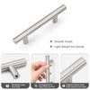 3-in,76mm Center to Center Brushed Nickel Iron Rectangular Handle Drawer Pulls,30 Pack - 2 of 4