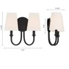 Crystorama Lighting Payton 2 - Light Sconce in  Black Forged - 4 of 4