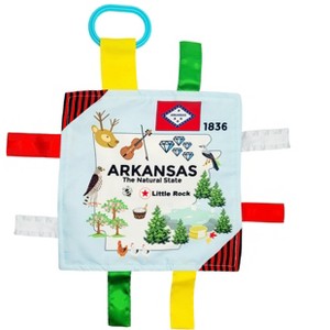 Baby Jack The Learning Lovey Arkansas State Baby Tag Crinkle Square Toy That Teaches Facts 8" x 8" - 1 of 4