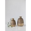 Storied Home Textured Terra-cotta Vase with Lines, Gold Finish - 3 of 3