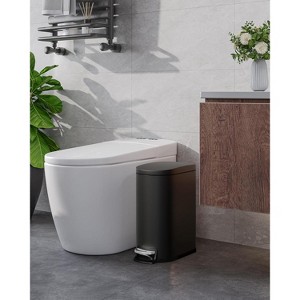 2.6 Gallon/10 Liter Slim Trash Can, Stainless Steel Garbage Bin with Removable Inner Bucket - 1 of 4